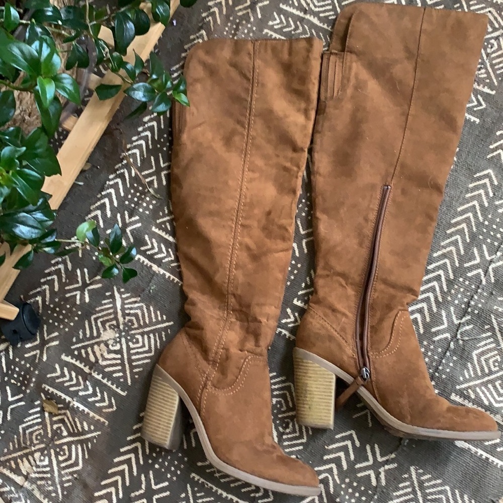 faux suede Over the Knee boots size 8 - Picture 4 of 8